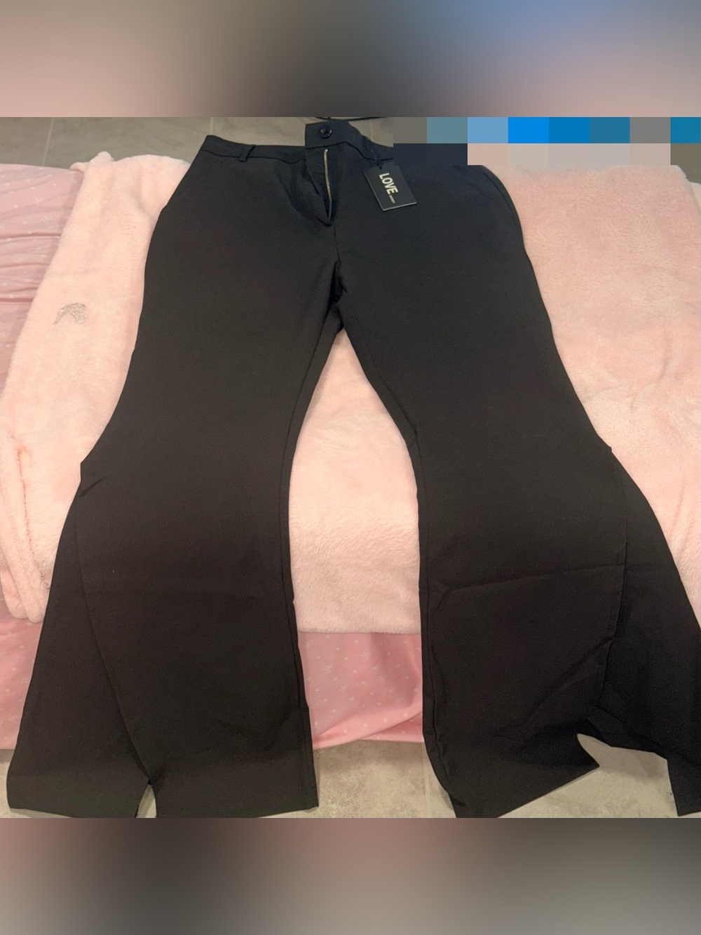 Love Black Flared Trousers